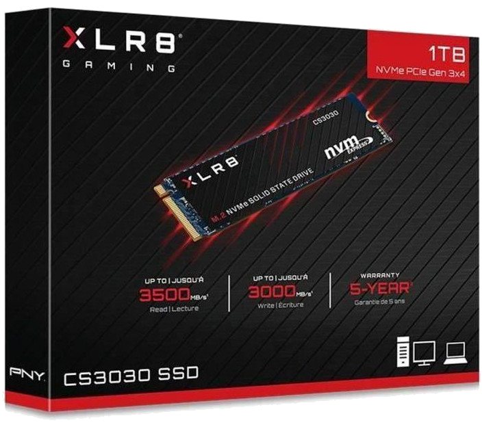 PNY - SSD Interne - CS3030 - 1To - M.2 NVMe (M280CS3030-1TB-RB)