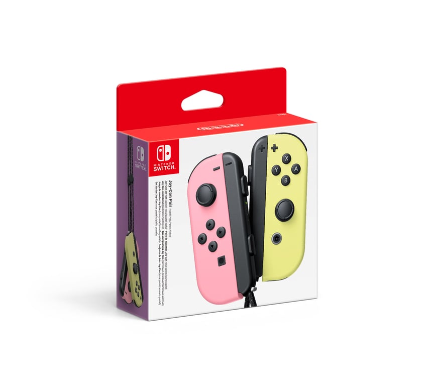 Joy-Con - Manette de jeu Analogique/Numérique pour Nintendo Switch, Nintendo  Switch OLED, Rose & Jaune Pastel - Nintendo