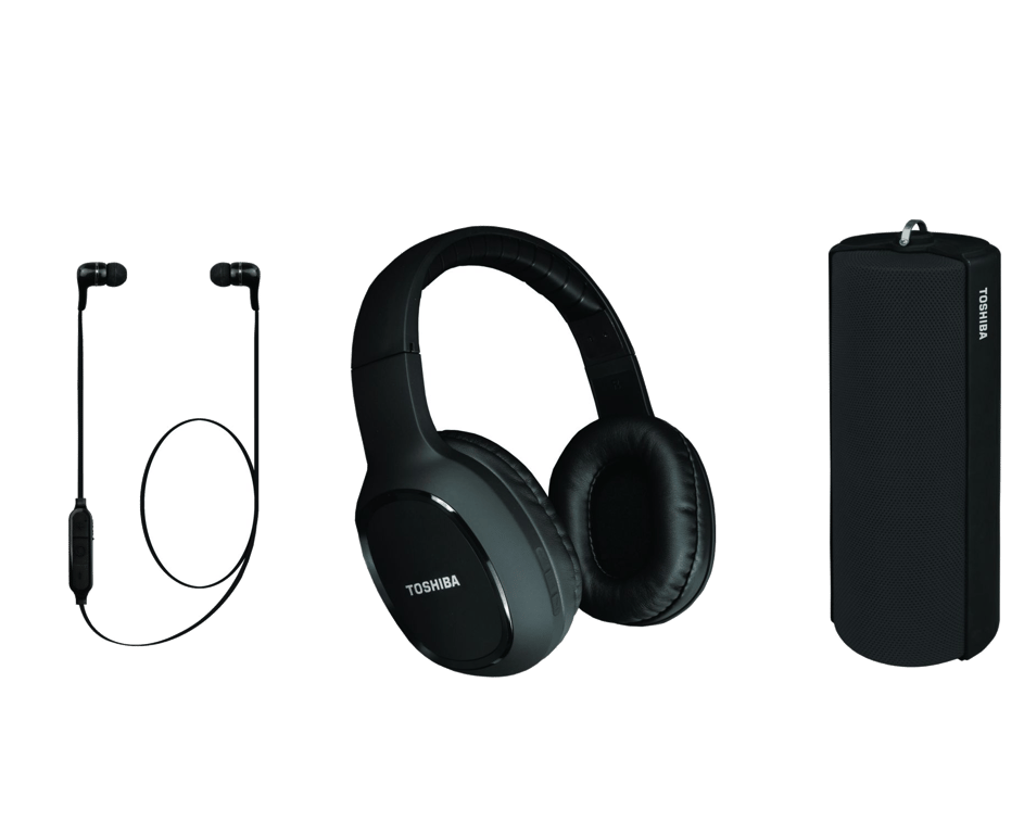 Trio Pack audio Bluetooth 3 en 1 : casques + écouteurs + enceinte