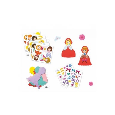 Scatola di adesivi creativi: Amo le principesse per bambini