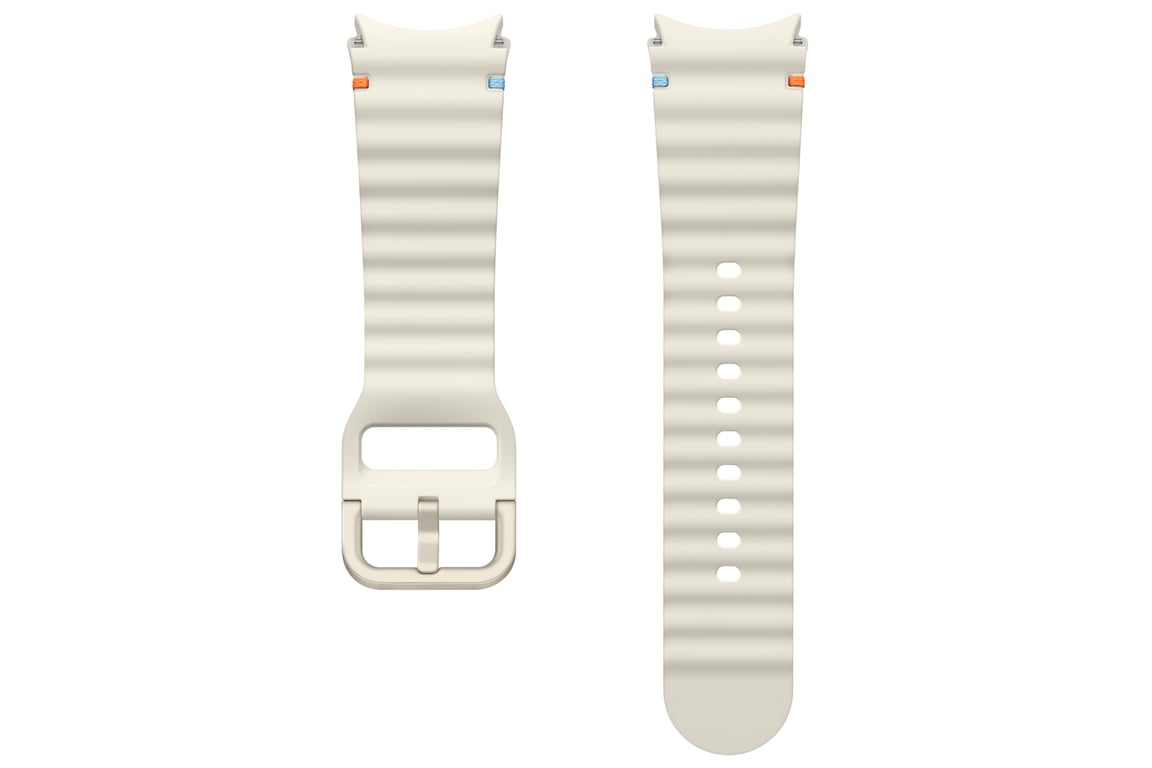 Samsung Bracelet de sport original Watch7 pour Galaxy Watch 4 / 5 / 6 / 7 20 mm / Crème Neuf - vue 4