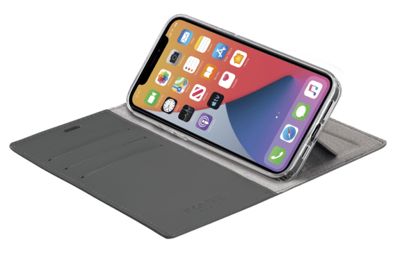 Diarycase 2.0 Custodia a conchiglia in vera pelle con supporto magnetico per Apple iPhone 12 mini, Lilac Violet