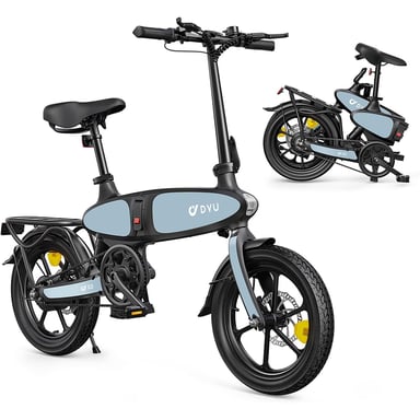 Bici elettrica DYU C2, bici elettrica pieghevole C2 da 16 pollici, motore da 250 W, batteria da 48 V 7,5 Ah