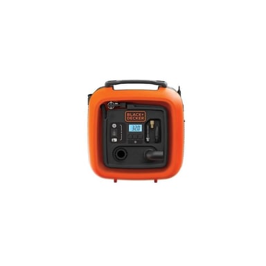 Gonfleur pour pneus BLACK+DECKER ASI400-XJ 12V avec réglage digital 160 l/min 11 bar Orange et noir - Neuf