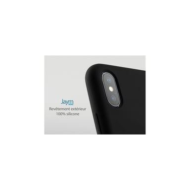 JAYM - Custodia in silicone nero premium per Apple iPhone 7 / 8 / SE 2020 - 100% silicone e microfibra - rinforzata e ultra morbida