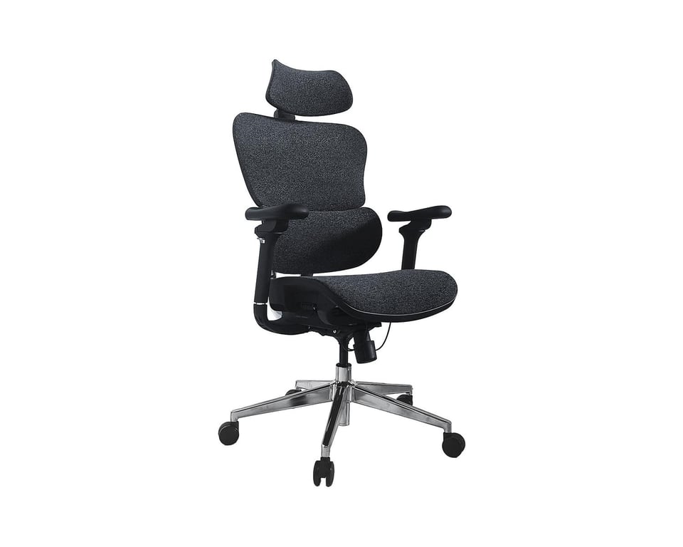 Chaise de bureau Equip 651052 ergonomique maille accoudoirs 3D - vue 2