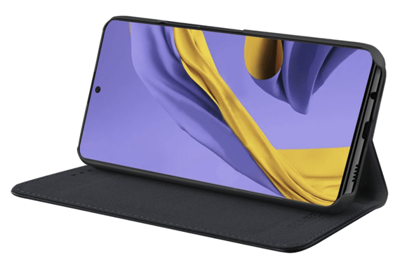 Funda tipo concha con ranura para tarjetas y soporte para Samsung Galaxy A51, negro