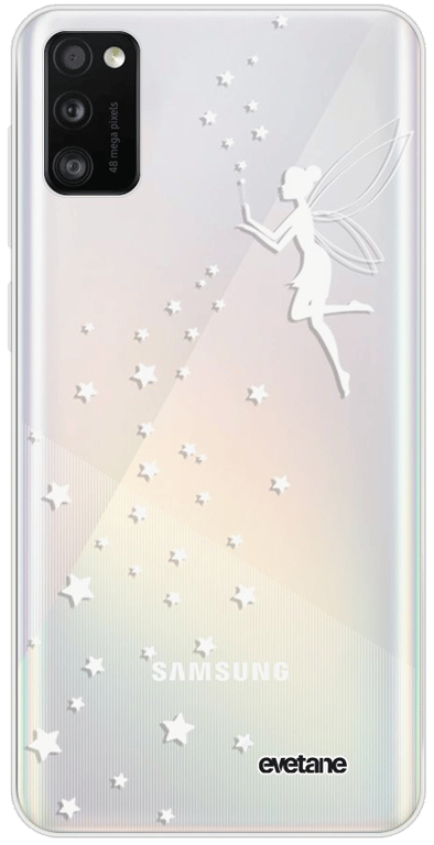 Evetane Coque Samsung Galaxy A41 silicone transparente Motif Fée Blanche ultra resistant