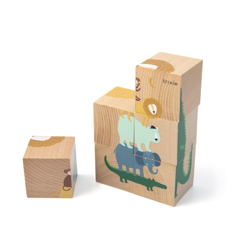 Puzzle éducatif en bois : 4 animaux empilables pour enfants Neuf - vue 2