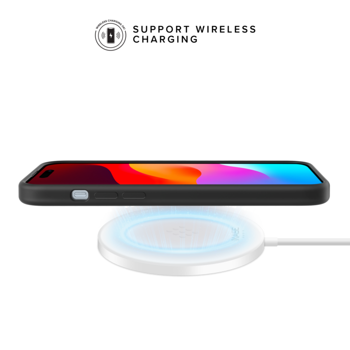 Funda antigolpes de gel de silicona suave para Apple iPhone 15, Negro satinado