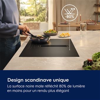 Plaque Induction Aspirante Electrolux KCC73443CZ – 4 Foyers, 7350W, Hob²Hood - vue 7