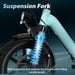 Bodywel T16 Pro 14'' Bicicletta Elettrica Pieghevole 280Wh Mini E-Bike Supporto App