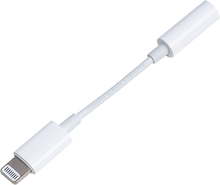 Adaptador de clavija de 3,5 mm a Lightning Blanco Bigben