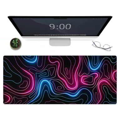 Alfombrilla de ratón grande y extendida para escritorio Black XL