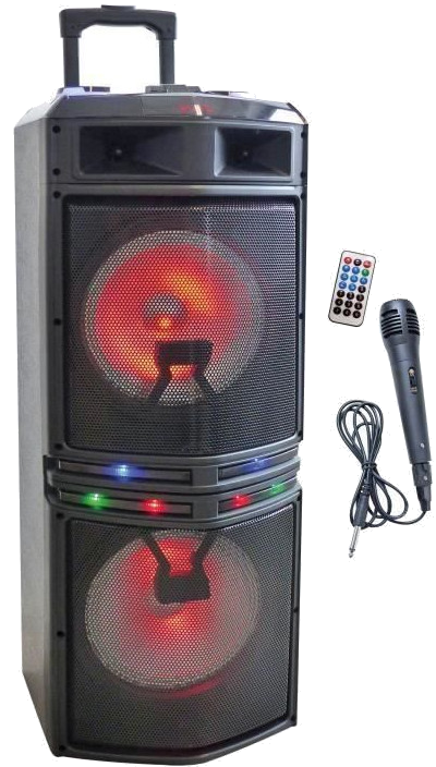 INOVALLEY MS02XXL Enceinte Karaoke Trolley - Bluetooth -1000W