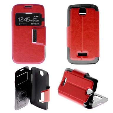 Funda Folio roja compatible Wiko Cink +