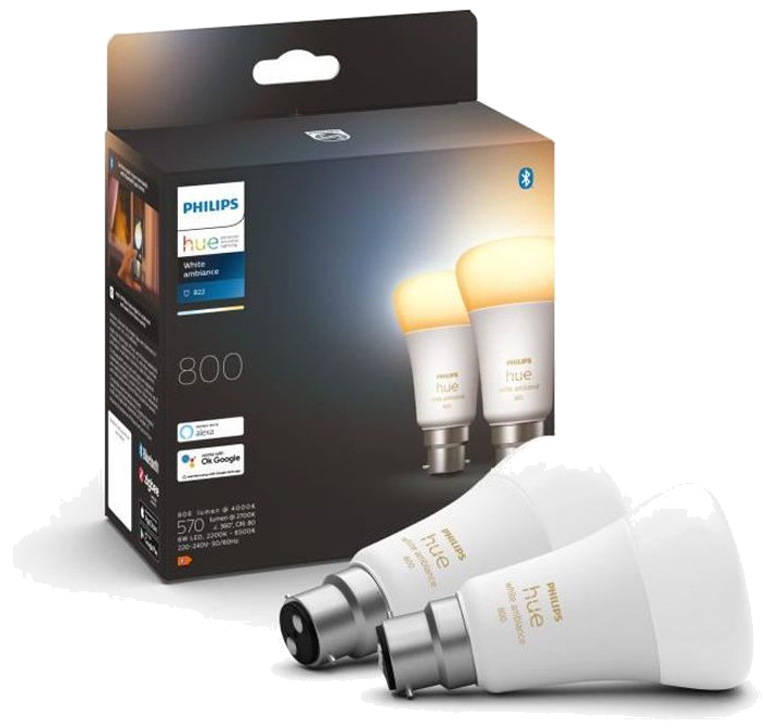 PHILIPS Hue White Ambiance - Ampoule LED connectée 10W - B22 - Compatible Bluetooth
