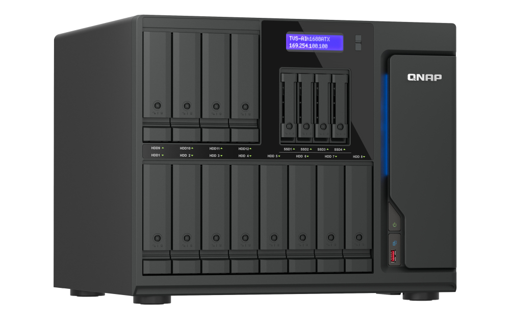 QNAP TVS AIH1688ATX U7 32G serveur de stockage NAS Tower DDR5 0 To QuTS hero Neuf - vue 3