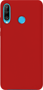Coque rigide finition soft touch rouge pour Huawei P30 Lite
