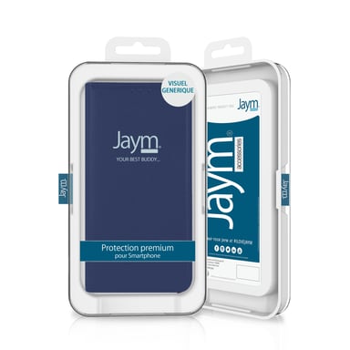 JAYM - Funda Folio Azul para Samsung Galaxy A12 - Cierre magnético - Función Cinema Stand - Almacenamiento de tarjetas incluido