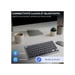 Ensemble sans fil BLUESTORK Pack Mini Clavier AZERTY compact + Souris ambidextre DPI 800/1600 Bluetooth & Dongle 2,4 GHz Gris/Noir