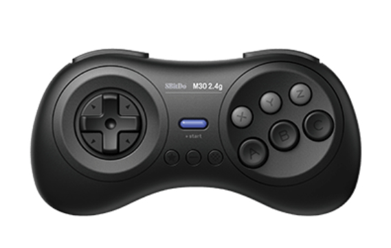 8Bitdo M30 2.4G Negro Mando de juego Digital Sega Genesis