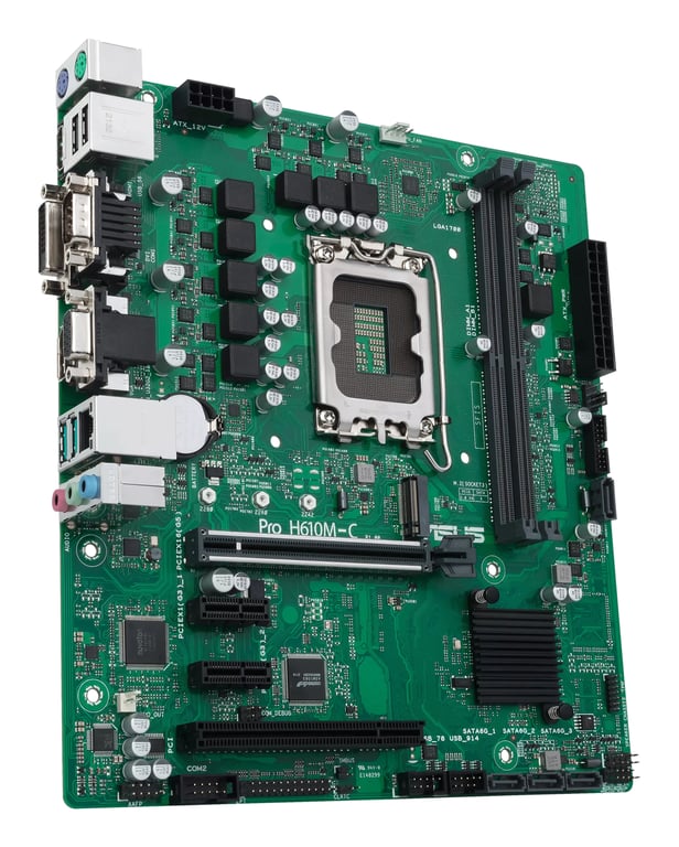 ASUS Pro H610M C CSM Intel H610 LGA 1700 micro ATX Neuf - vue 2