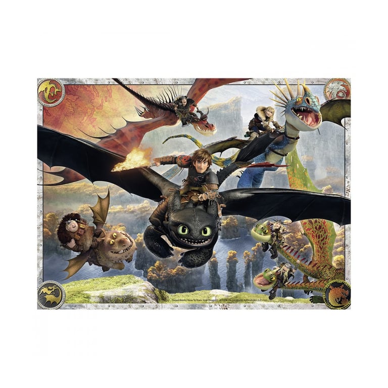 Puzzle 150 pièces : Dragons : En formation de vol Ravensburger France - vue 2