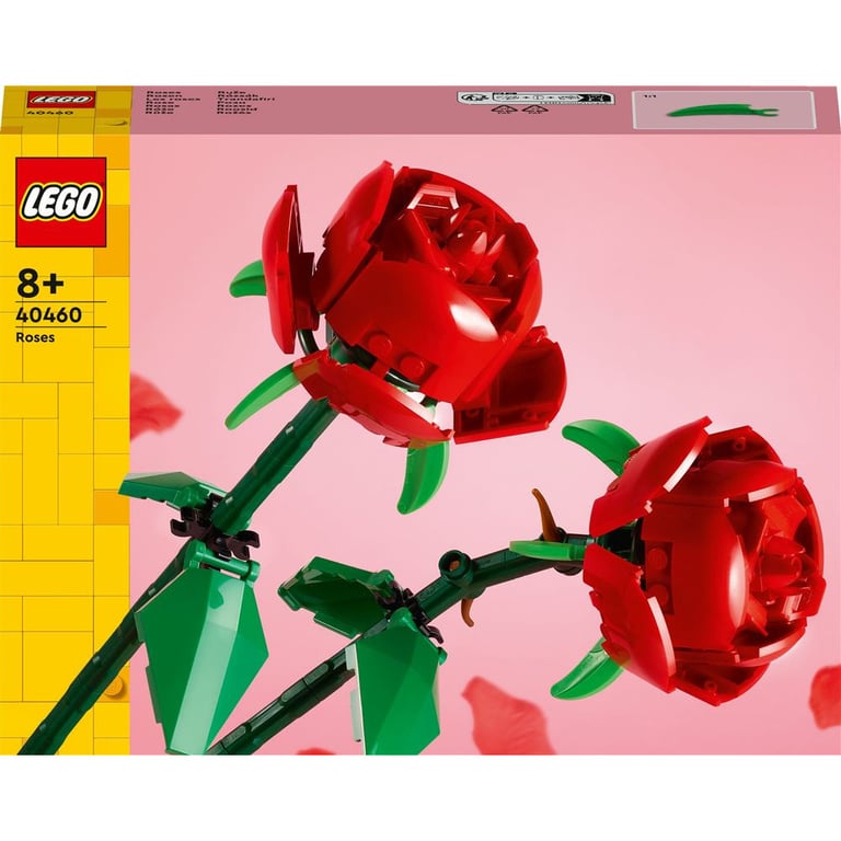Set LEGO Botanicals 40460 Les Roses 2 fleurs tiges ajustables Rouge et Vert - Neuf
