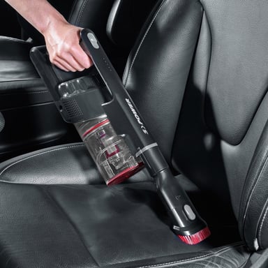 Severin HV 7154 aspiradora de pie y escoba eléctrica Batería Secar Bolsa para el polvo 120 W Negro, Rojo