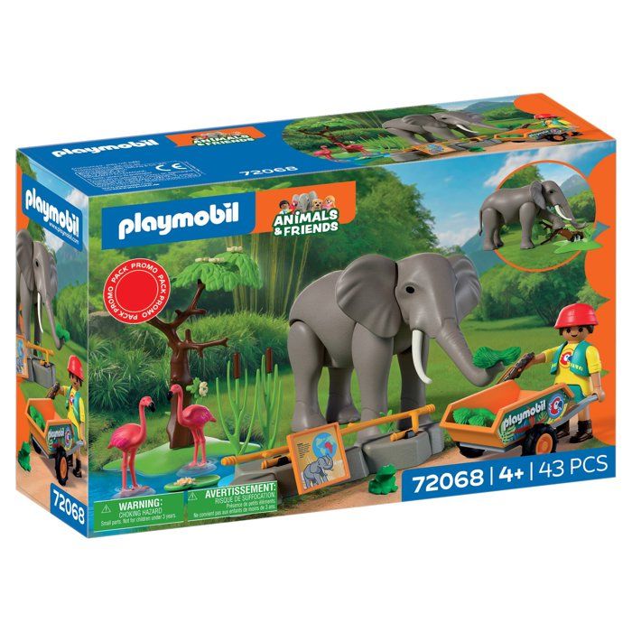 Playmobil Animaux et amis 72068 Éléphant avec soigneur Promo Pack - vue 10