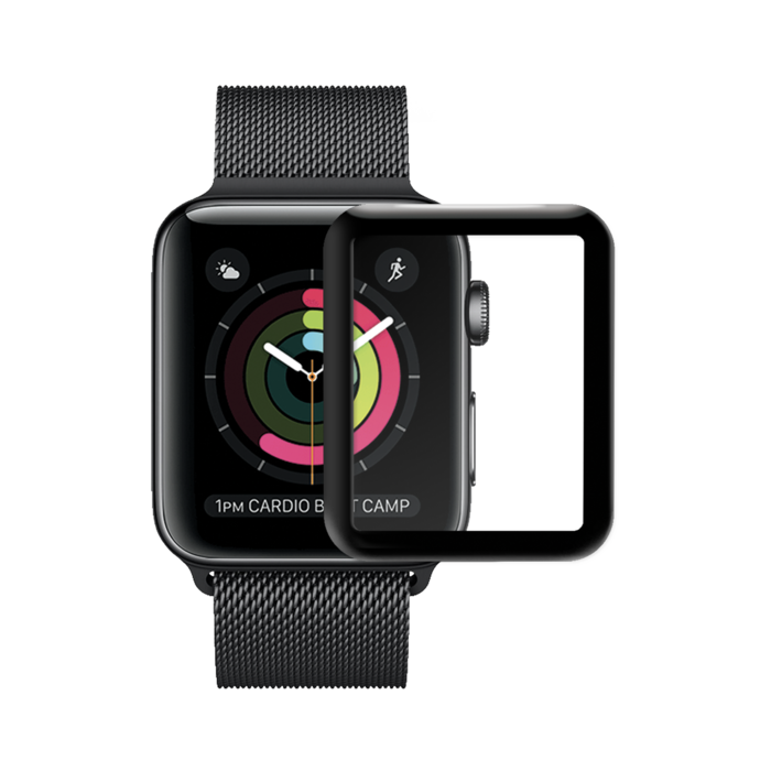 Protection d'écran en verre trempé Bord à Bord Incurvé pour Apple Watch®  Series 1/2/3 42mm - The Kase