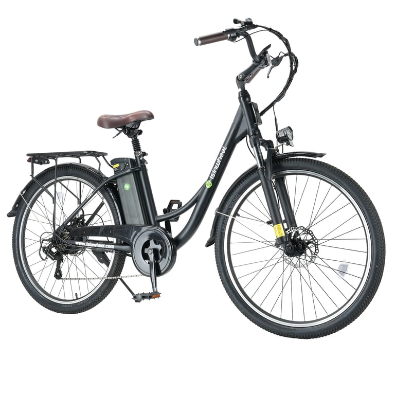 Vélo électrique isinwheel U2 pour adultes 26 36V 13Ah Batterie amovible vélo électrique pour les déplacements en ville Shimano 7 vitesses Neuf