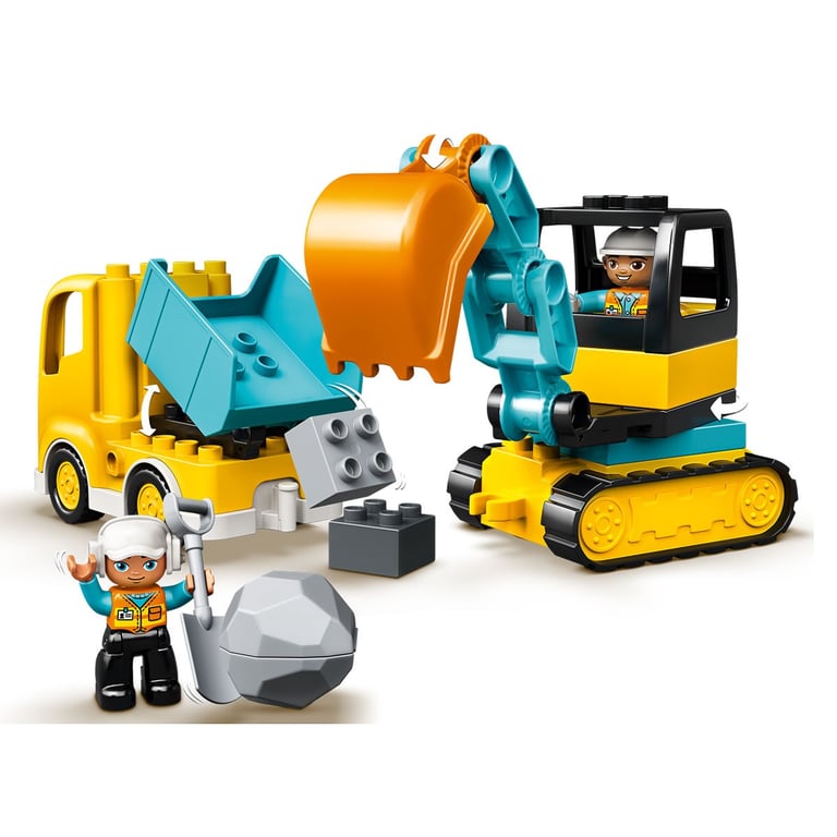 LEGO DUPLO Ville 10931 : Le Camion et la Pelleteuse pour Petits Constructeurs - Neuf