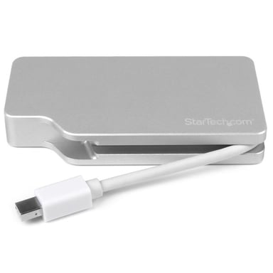 StarTech.com Adattatore da viaggio audio/video 3 in 1 - Mini DisplayPort a VGA, DVI o HDMI - 4K - Alluminio