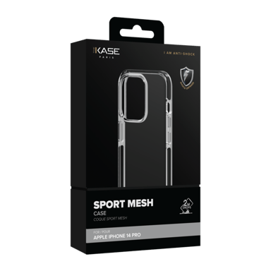 Backcover sportiva in rete per Apple iPhone 14 Pro, Jet Black