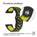 imoshion Bracelet sport en silicone - Connexion universelle 20 mm - Black & Neon Yellow