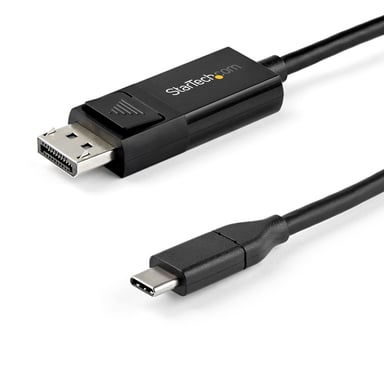StarTech.com Cable de 1m USB-C a DisplayPort 1.4 - Convertidor Bidireccional Adaptador de Vídeo USB Tipo C - HBR3/HDR/DSC - Cable Conversor para Monit