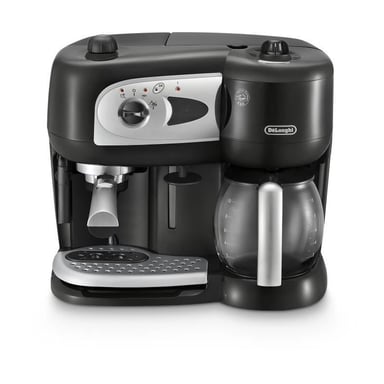 Machine Expresso combiné pompe - DELONGHI - BCO261B.1 - 15 bars - Dosettes et Café moulu - Noir et blanc