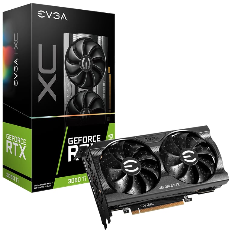 EVGA 08G P5 3663 KL carte graphique NVIDIA GeForce RTX 3060 Ti 8 Go GDDR6 Neuf