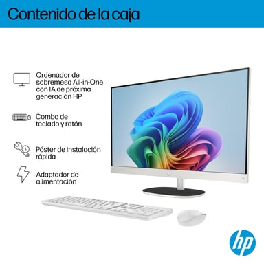 HP All-in-One Desktop Next Gen AI 24-ct2001ns PC Copilot+ PC AMD Ryzen AI 5 340 16 Go DDR5-SDRAM 1 To SSD DOS free