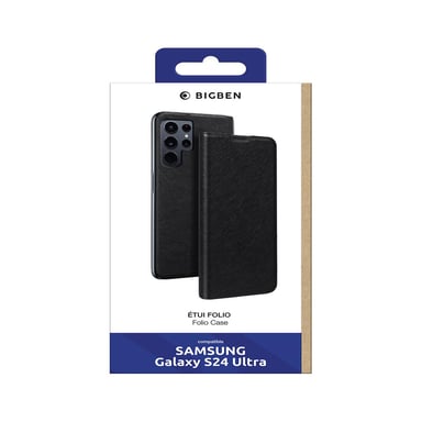 BigBen Connected Funda para Galaxy S24 Ultra con función de soporte y tarjetero Negro