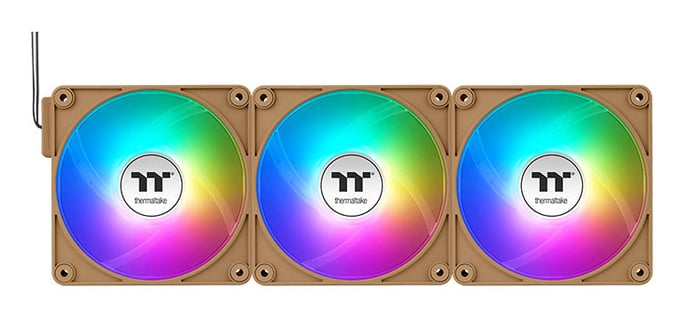 Thermaltake CT120 EX Reverse ARGB Sync PC Carcasa del ordenador Ventilador 12 cm Marrón, Arena 3 pieza(s)