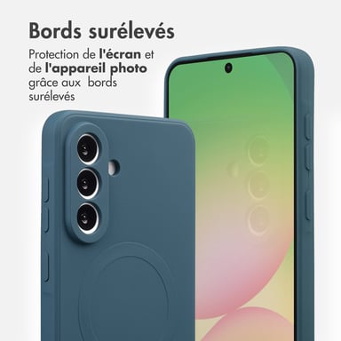 imoshion Coque Couleur avec MagSafe pour Samsung Galaxy A56 - Bleu foncé