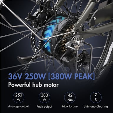 Bicicletta elettrica da città Fafrees F26 Pro, motore da 250 W, batteria integrata da 36 V 14,5 Ah, connessione tramite APP