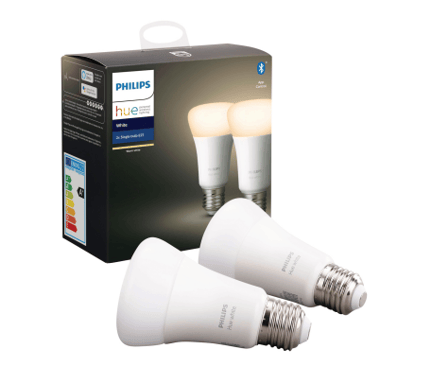 Pack de 2 ampoules Philips Hue White - Bluetooth - E27 - 9,5 W