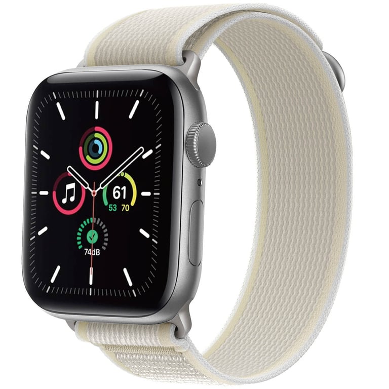 imoshion Bracelet en nylon Trail pour Apple Watch Series 1 á 10 / SE / Ultra 2 44454649 mm Starlight Neuf