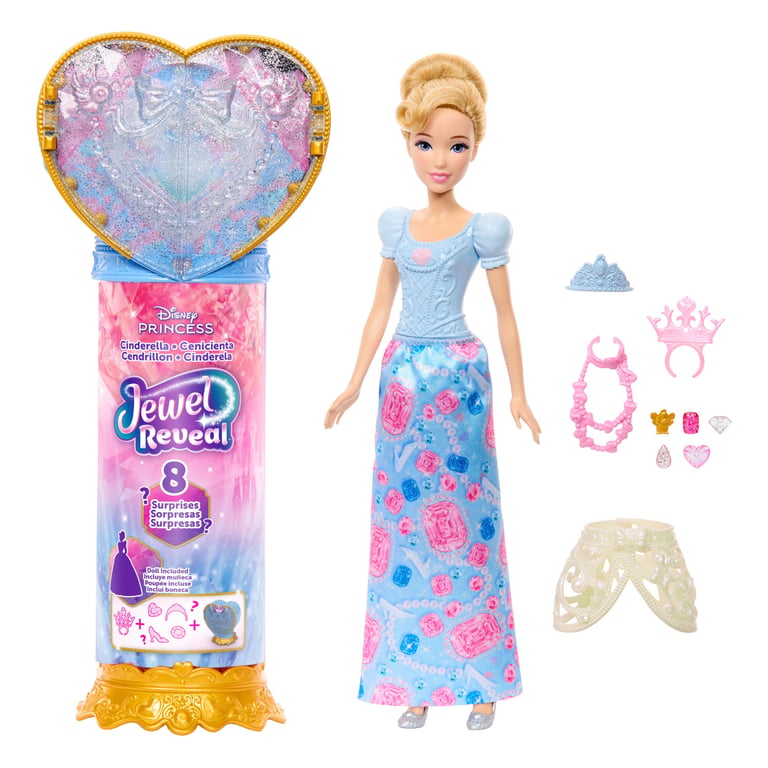 Poupée Cendrillon Jewel Reveal – 8 Surprises et Boîte à Bijoux - vue 5