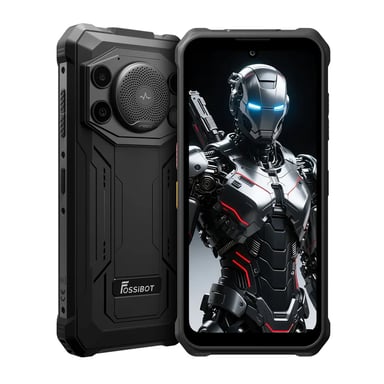 FOSSiBOT F110 Pro 5G, smartphone robuste, 20 Go de RAM + 128 Go de ROM, écran HD+ de 6,745 pouces, batterie 10000 mAh, appareil photo AI 50 MP, NFC et déverrouillage par empreinte digitale et facial -Noir
