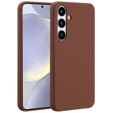 Accezz Coque Liquid Silicone avec MagSafe pour Samsung Galaxy S24 Plus - New Tea Brown